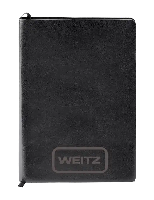 Fabrizio Black Soft Cover 5.75 x 8.125 Journal w/Weitz Logo