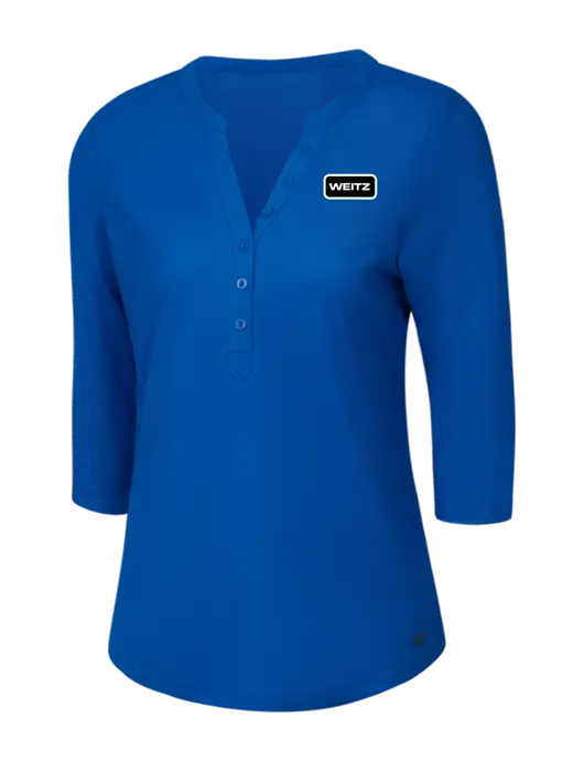 OGIO Royal Blue Jewel Henley w/Weitz Logo