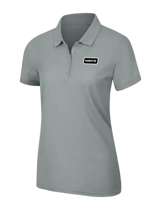 Light Grey Womens Core Classic Pique Polo w/Weitz Logo