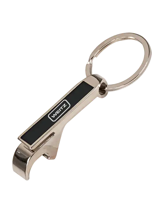 Black Bottle Opener Keychain w/Weitz Logo
