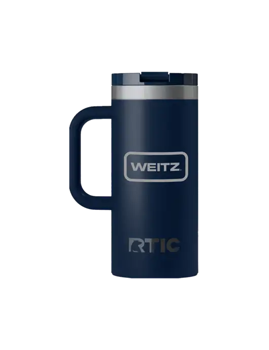 RTIC Road Trip 16 oz Navy Travel Mug w/Weitz Logo