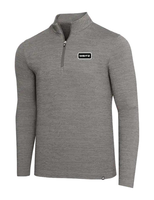 TravisMathew Medium Grey Heather Crestview 1/4 Zip w/Weitz Logo