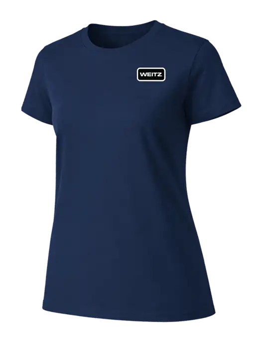 Womens Ring Spun Navy 4.5 oz T-Shirt w/Weitz Logo