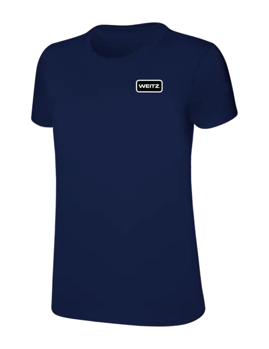 Womens Ring Spun Navy 4.5 oz T-Shirt w/Weitz Logo