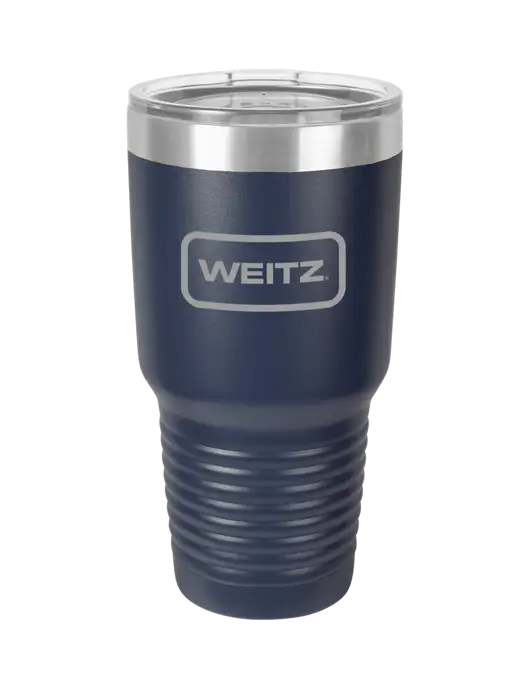 Polar Camel 30 oz Powder Coated Navy Vacuum Insulated Tumbler w/Weitz Logo