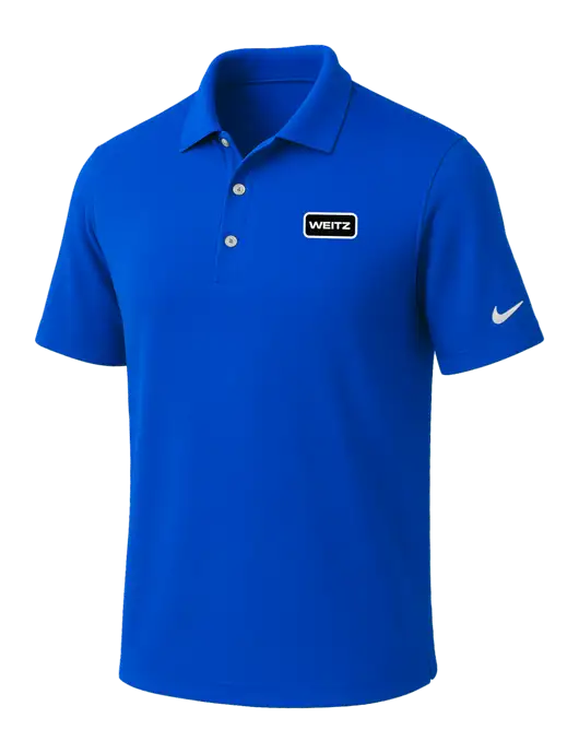 NIKE Royal Dri-Fit Micro Pique Polo w/Weitz Logo