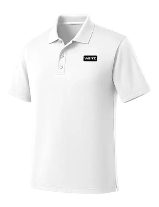 White Dry Zone UV Micro Mesh Polo w/Weitz Logo
