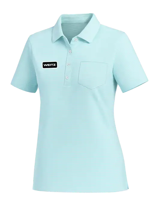 Vineyard Vines Womens Very Light Sapphire Fanshell Polo  w/Weitz Logo