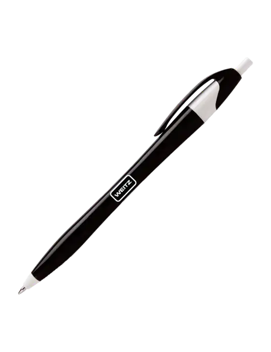 Novella Black/White Executive Pen - Blue Ink w/Weitz Logo