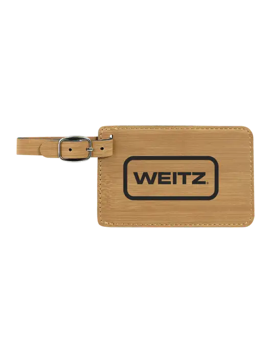 Bamboo Leatherette Luggage Tag w/Weitz Logo