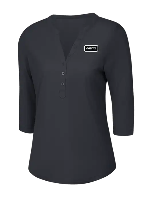 OGIO Charcoal Grey Jewel Henley w/Weitz Logo