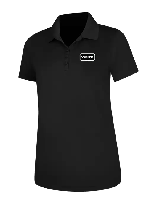Black Womens Dry Zone UV Mesh Polo w/Weitz Logo