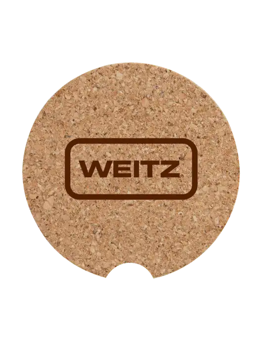 Cork Car Coaster, 2.5" w/Weitz Logo