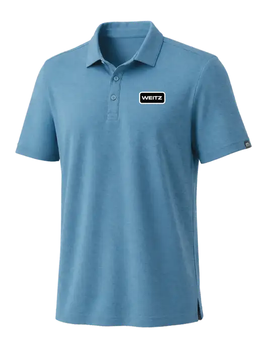 TravisMathew Dark Carolina Blue Coto Performance Polo w/Weitz Logo