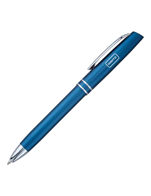 Blue Anguilla Black Ink Pen w/Weitz Logo