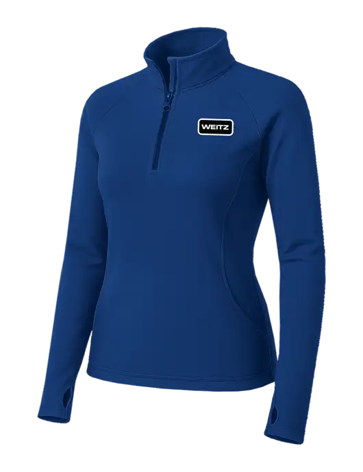 Dark Royal Womens Sport Wick Stretch 1/4 Zip Pullover w/Weitz Logo