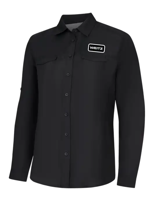 Womens Black Long Sleeve UV Daybreak Shirt w/Weitz Logo