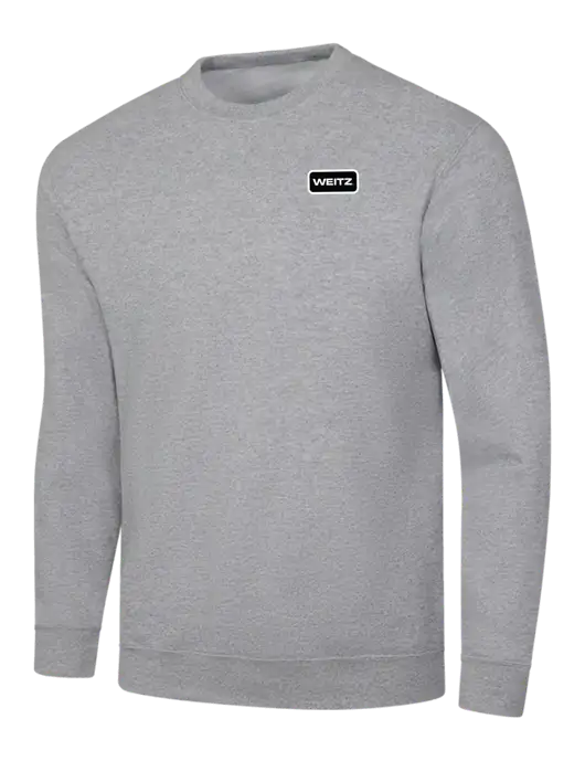 Light Grey Heather 7.8 oz Ring Spun Crew Sweatshirt w/Weitz Logo