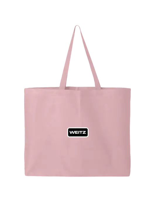 Sturdy Canvas Light Pink Tote w/Weitz Logo