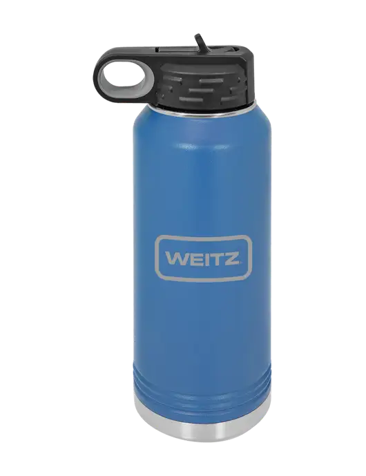 Polar Camel 32 oz Powder Coated Royal Vacuum Insulated Water Bottle w/Weitz Logo