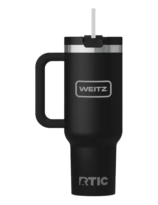 RTIC Road Trip 40 oz Black Tumbler  w/Weitz Logo