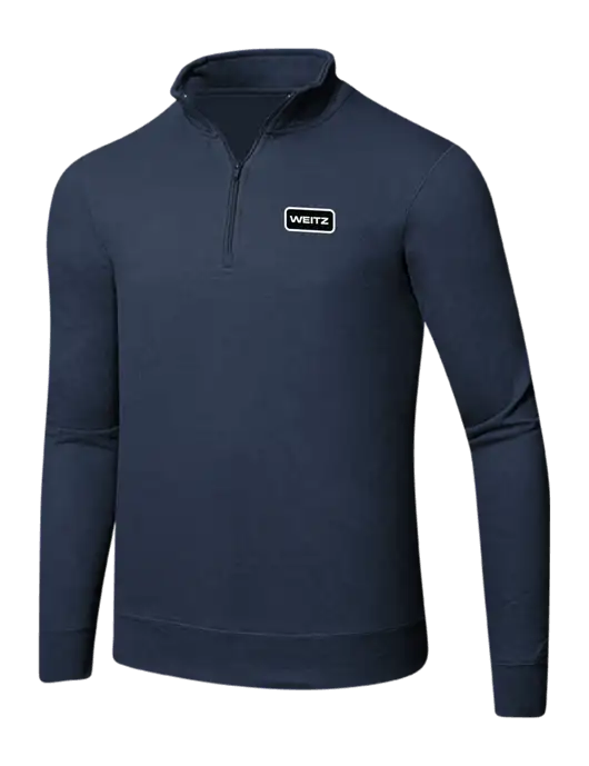 Team Navy 8.5 oz Ring Spun 1/4 Zip Pullover Sweatshirt w/Weitz Logo