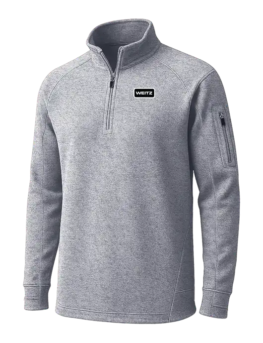 Grey Heather Tech Fleece 1/4 Zip Pullover w/Weitz Logo