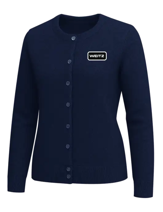 Brooks Brothers Womens Navy Washable Merino Cardigan Sweater w/Weitz Logo