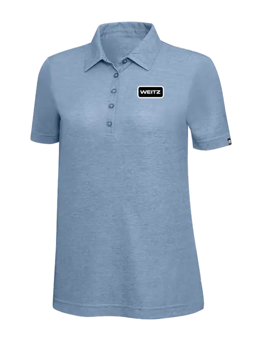 TravisMathew Slate Blue Heather Womens Oceanside Polo w/Weitz Logo