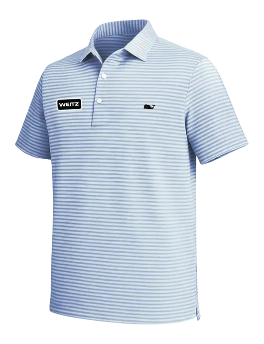 Vineyard Vines Light Blue Heathered Winstead Sankaty Polo w/Weitz Logo