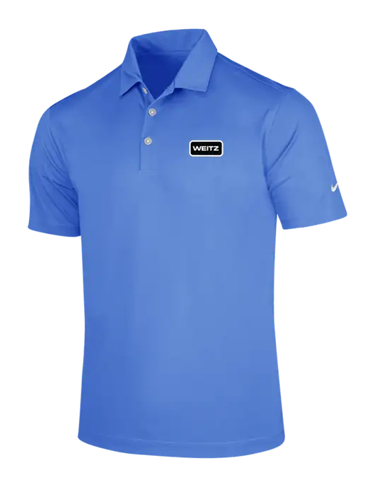 NIKE Light Royal Blue Dri-Fit Vertical Mesh Polo w/Weitz Logo