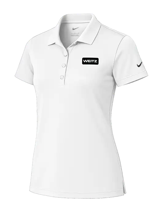 Nike Womens White Tech Basic Dri-FIT Polo
 w/Weitz Logo