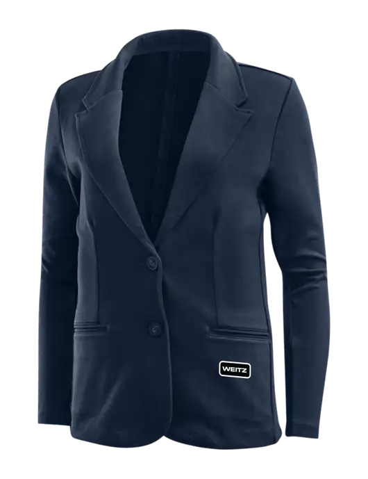 Deep Navy Womens Knit Blazer w/Weitz Logo