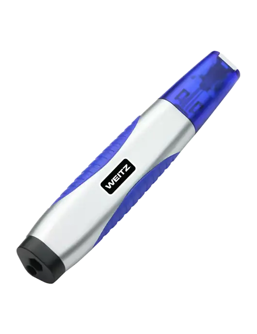 Silver/Blue Level Light Screwdriver Pen w/Weitz Logo