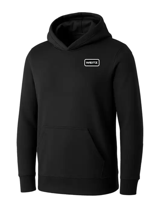 Womens Black Core Fleece Pullover Hooded Sweatshirt w/Weitz Logo
