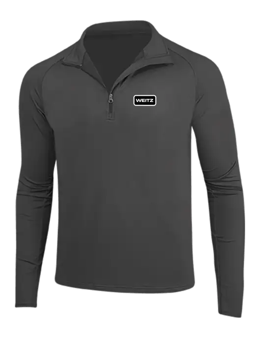 Charcoal Grey Sport Wick Stretch 1/4 Zip Pullover w/Weitz Logo