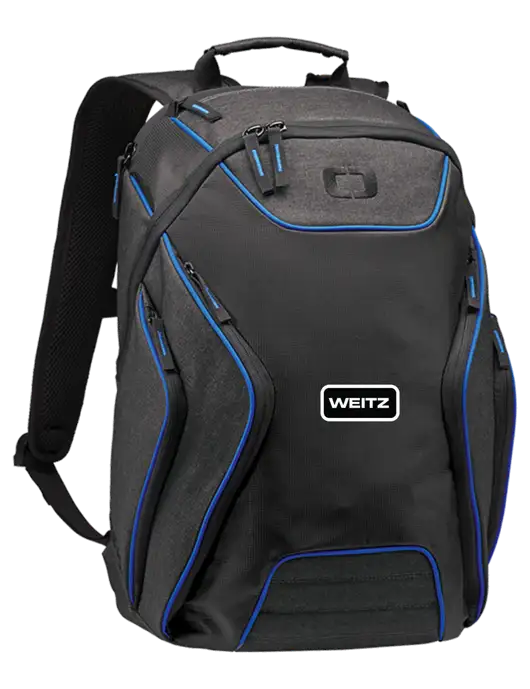 OGIO Royal Blue/Heather Grey Hatch Laptop Backpack
 w/Weitz Logo