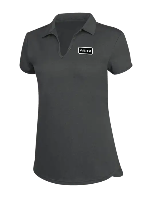 Womens Charcoal Trace Heather Polo w/Weitz Logo