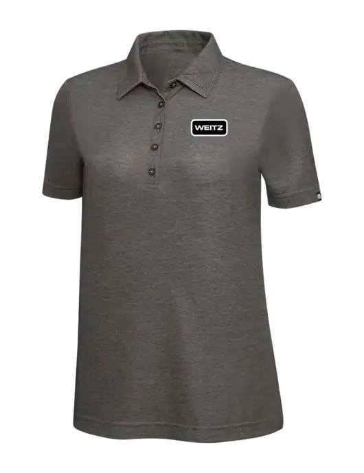 TravisMathew Black Heather Womens Oceanside Polo w/Weitz Logo