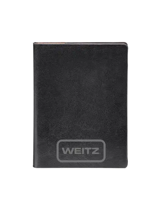 Fabrizio Black Rfid Passport Holder w/Weitz Logo