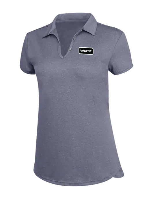 True Navy Womens Trace Heather Polo w/Weitz Logo