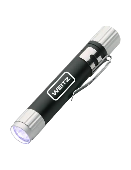 Black Aluminum LED Penlight w/Weitz Logo