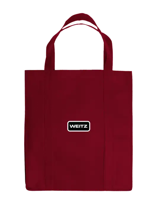 Eco Reusable Jumbo Maroon Shopping Bag w/Weitz Logo