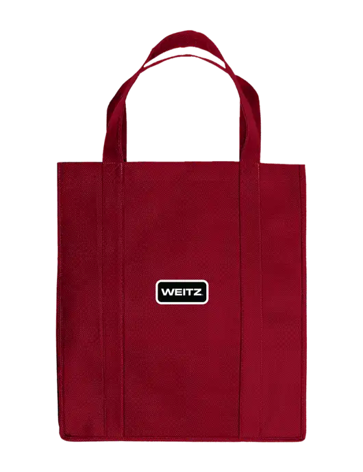 Eco Reusable Jumbo Maroon Shopping Bag w/Weitz Logo