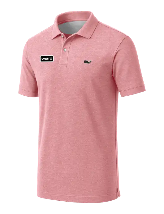 Vineyard Vines Edgartown Light Pink Heather Pique Polo w/Weitz Logo