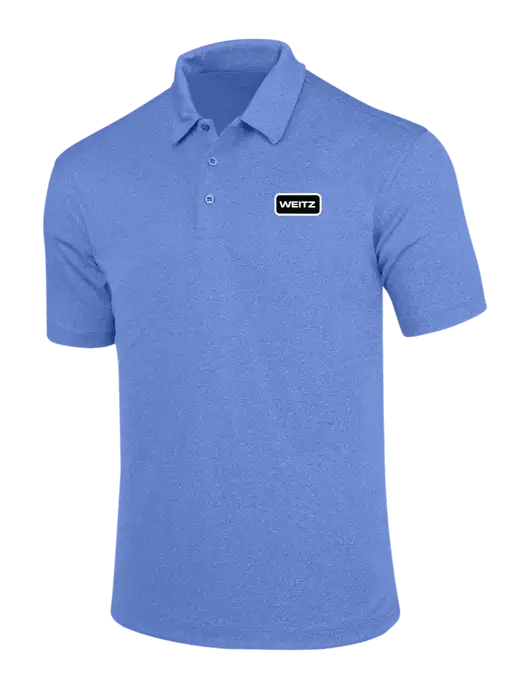 Light Royal Trace Heather Polo w/Weitz Logo