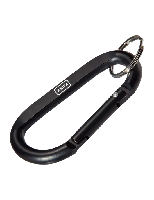 Black Carabiner & Key Ring w/Weitz Logo