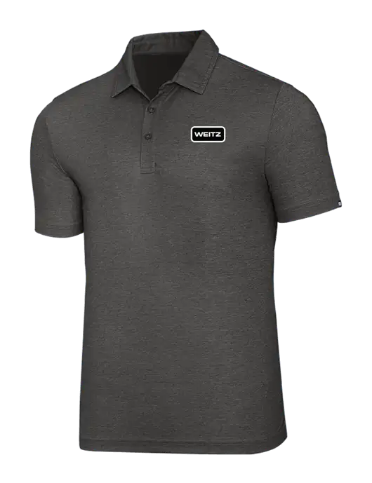 TravisMathew Black Heather Oceanside Polo w/Weitz Logo