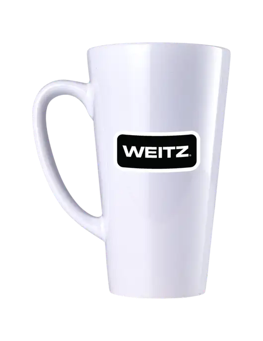 17 oz White Latte Mug w/Weitz Logo