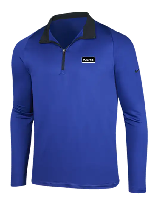 NIKE Deep Royal/Black Dry-Fit Stretch 1/2 Zip Cover-Up w/Weitz Logo